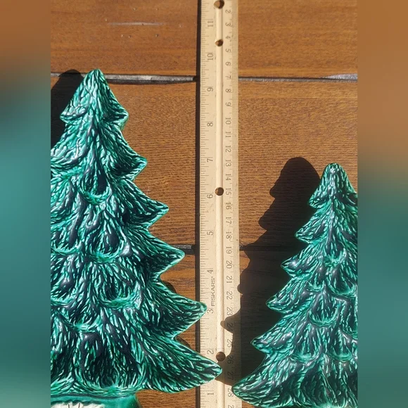 Vintage Nowells Molds Christmas Tree Candy Dishes Trinket Tray Display '81 - Picture 8 of 14